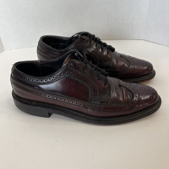 VTG O’Sullivans Coburne Square Dress Shoes Size Mens US 9.5 Wingtip Oxford USA - Picture 2 of 10